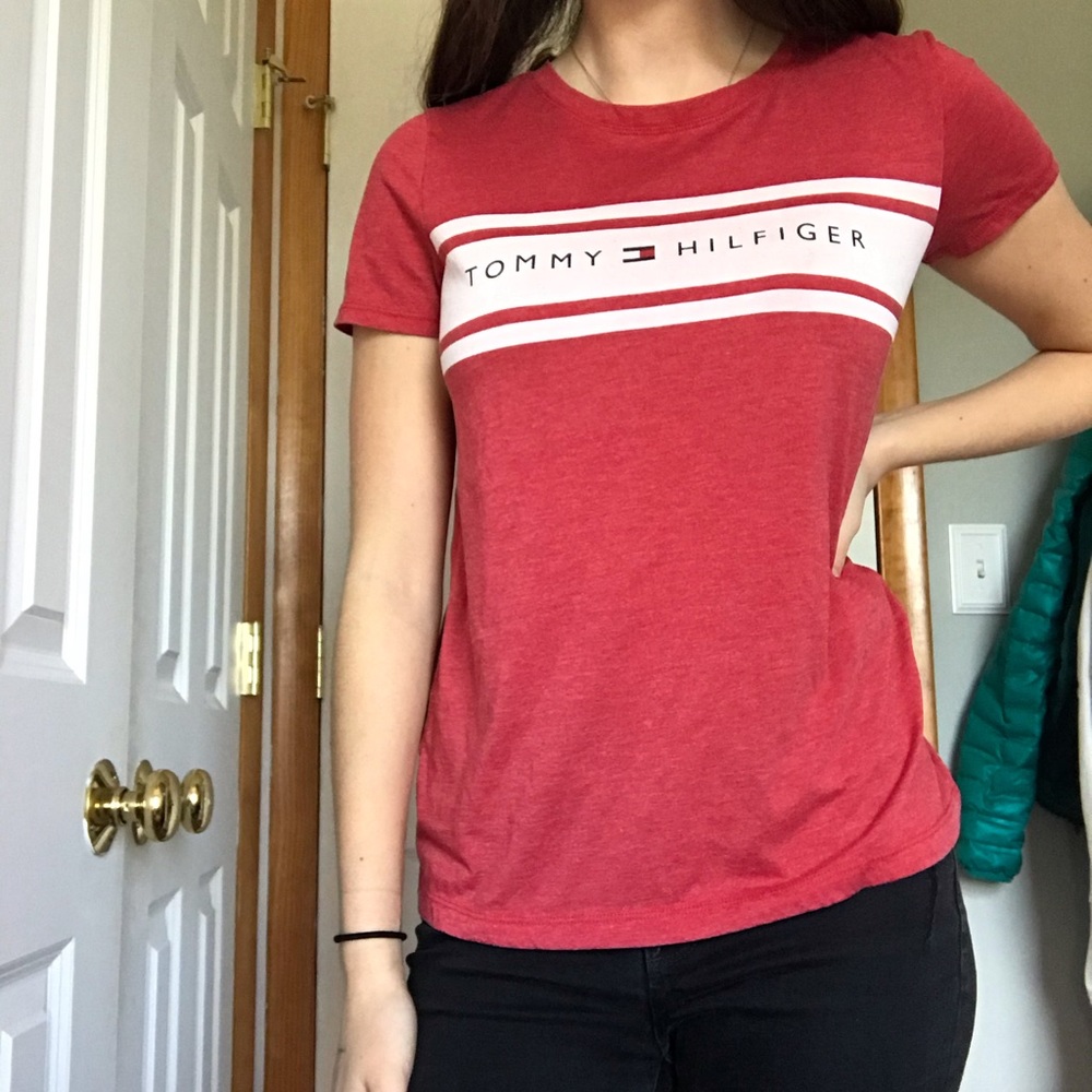 Tommy Hilfiger Red Short Sleeve Tee